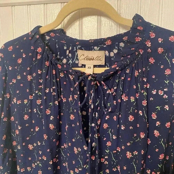 Cleobella Bell Sleeve Rose Patterned Blouse - Picture 9 of 14